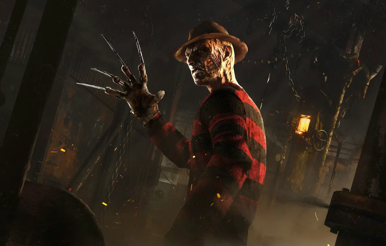 Фото обои Фредди Крюгер, Кошмар на улице Вязов, Freddy Krueger, кошмар, survival horror, Dead by Daylight, Демон …