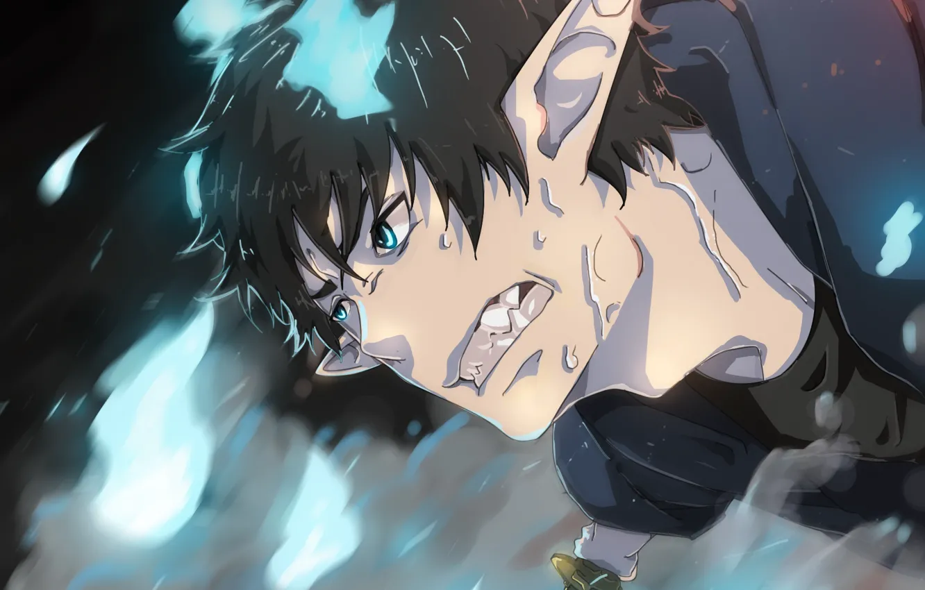 Фото обои меч, Рин Окумура, Синий Экзорцист, Ao No Exorcist