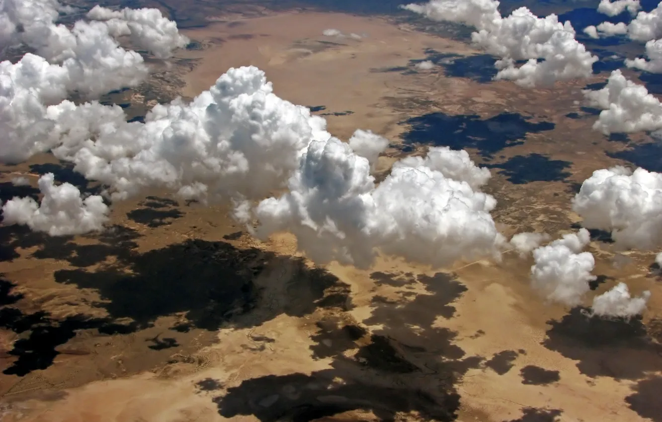 Фото обои полет, природа, тени, clouds, облаков