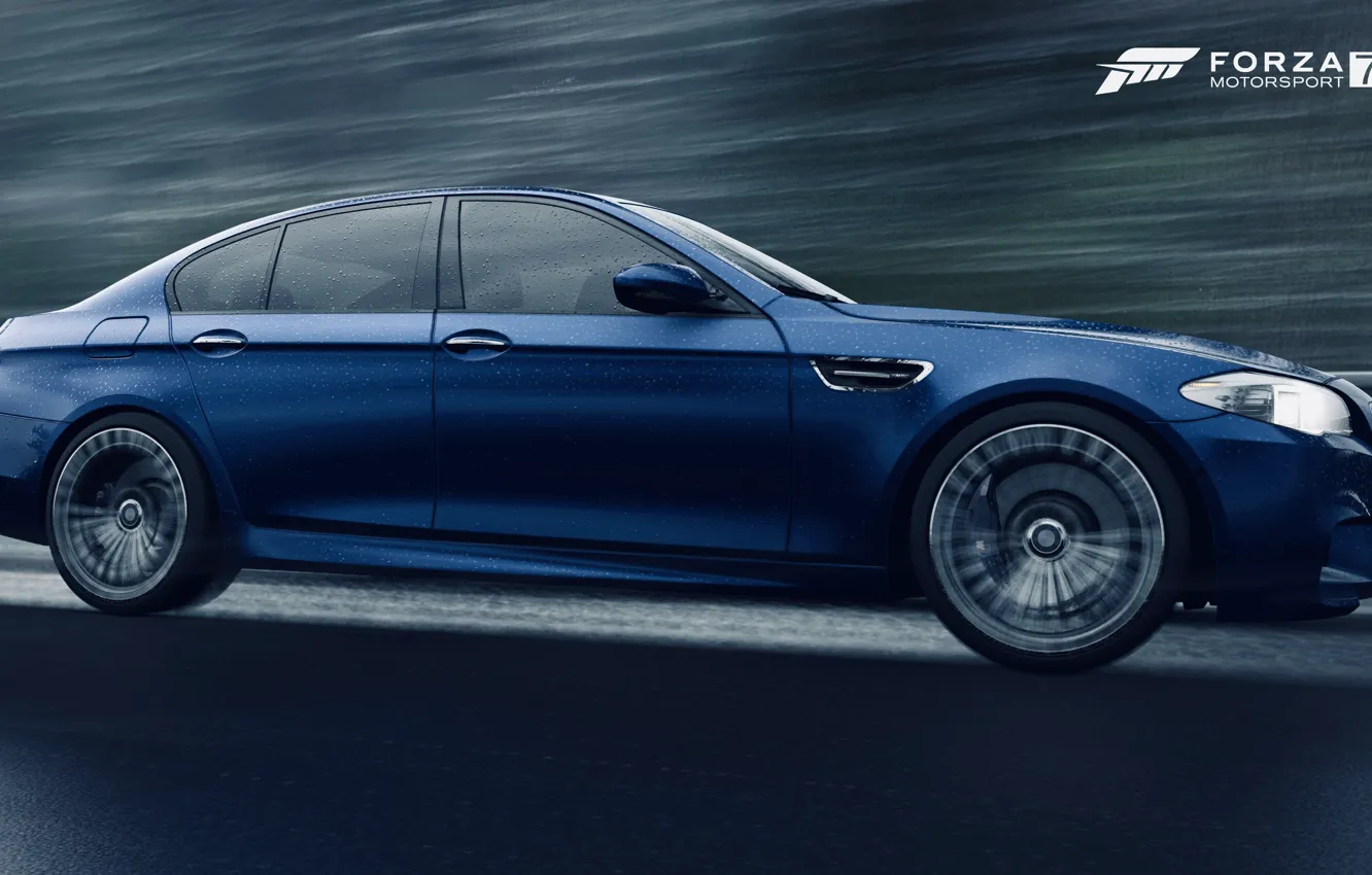 Фото обои HDR, BMW, Speed, Rain, Game, F10, 5er, FM7