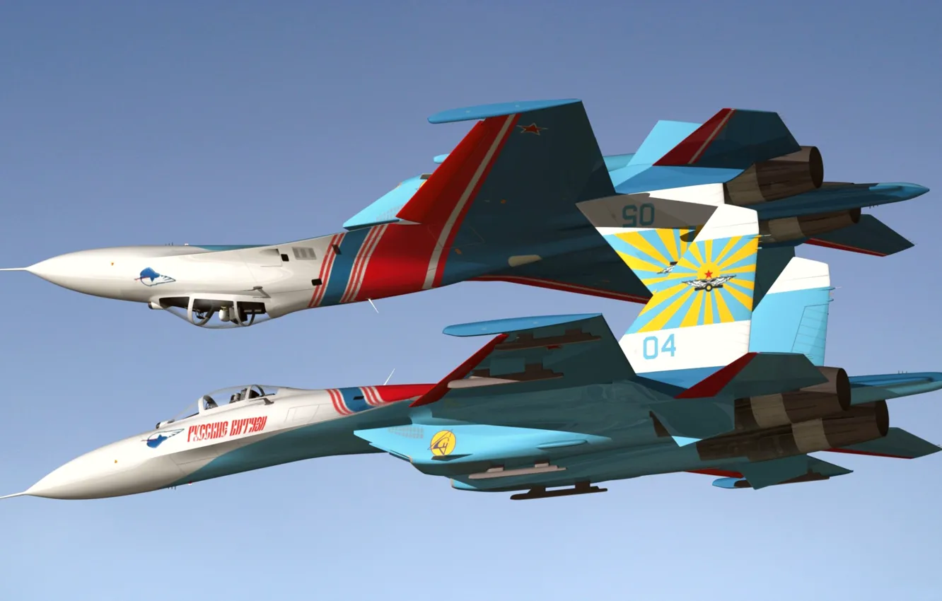 Фото обои истребитель, Sukhoi, многоцелевой, Flanker, SU 27