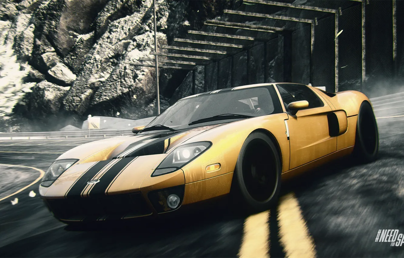Фото обои желтый, Ford GT, NFS, Need for Speed, Rivals