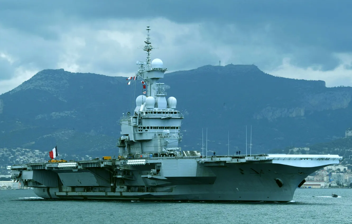 Фото обои авианосец, ВМС Франции, 2015, Charles De Gaulle