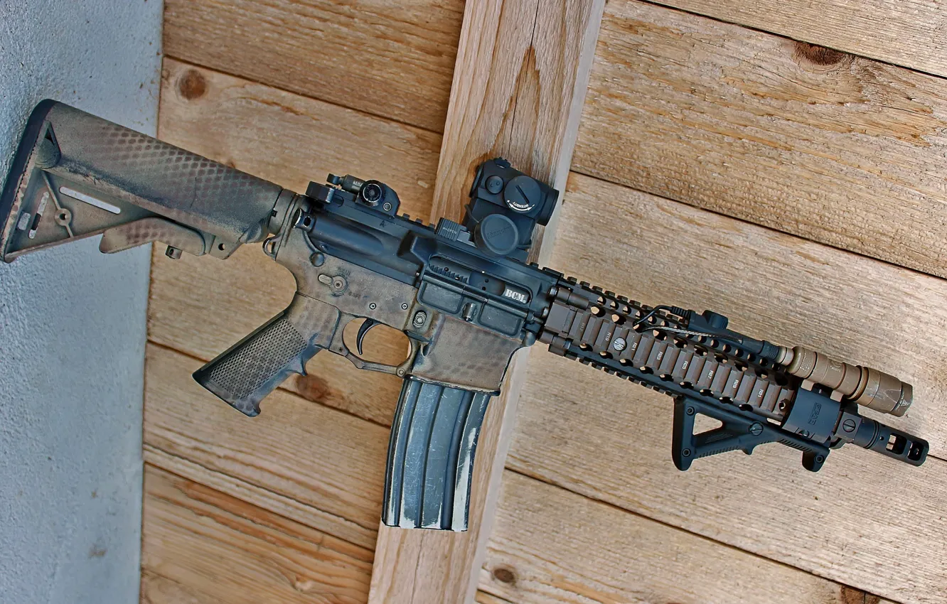 Фото обои оружие, AR-15, BCM, штурмовая винтовка