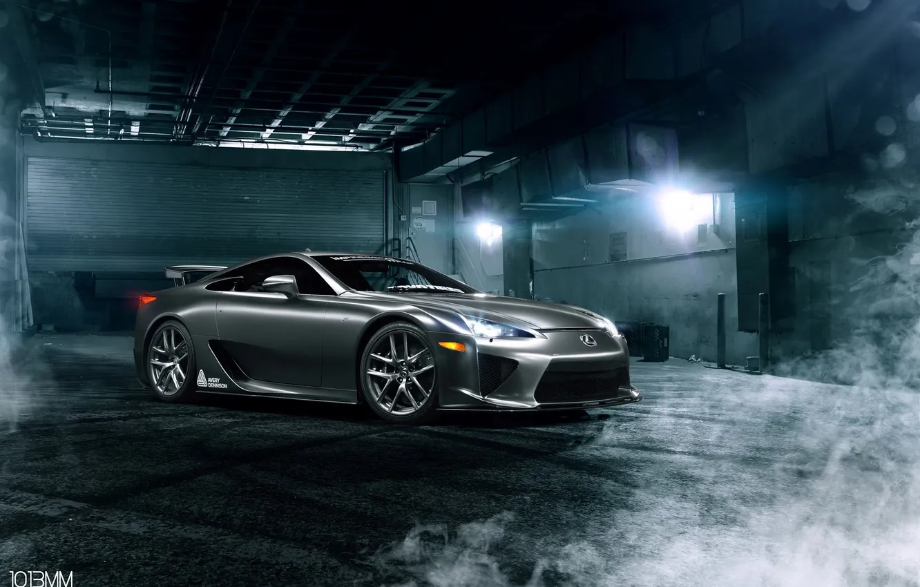 Фото обои дым, supercar, лексус, 1013mm, Lexus LFA