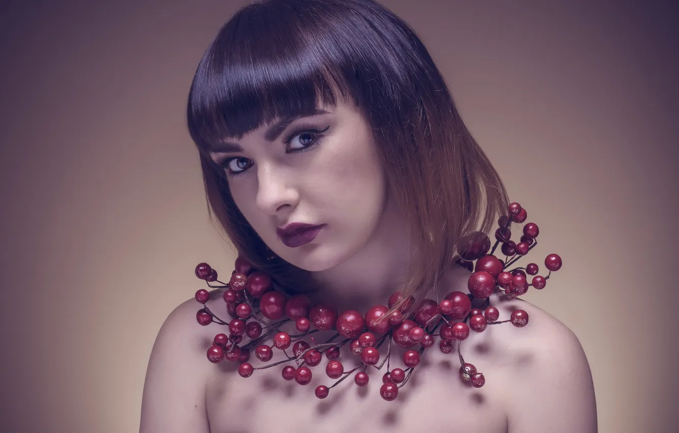 Фото обои взгляд, украшения, портрет, Paige Richards