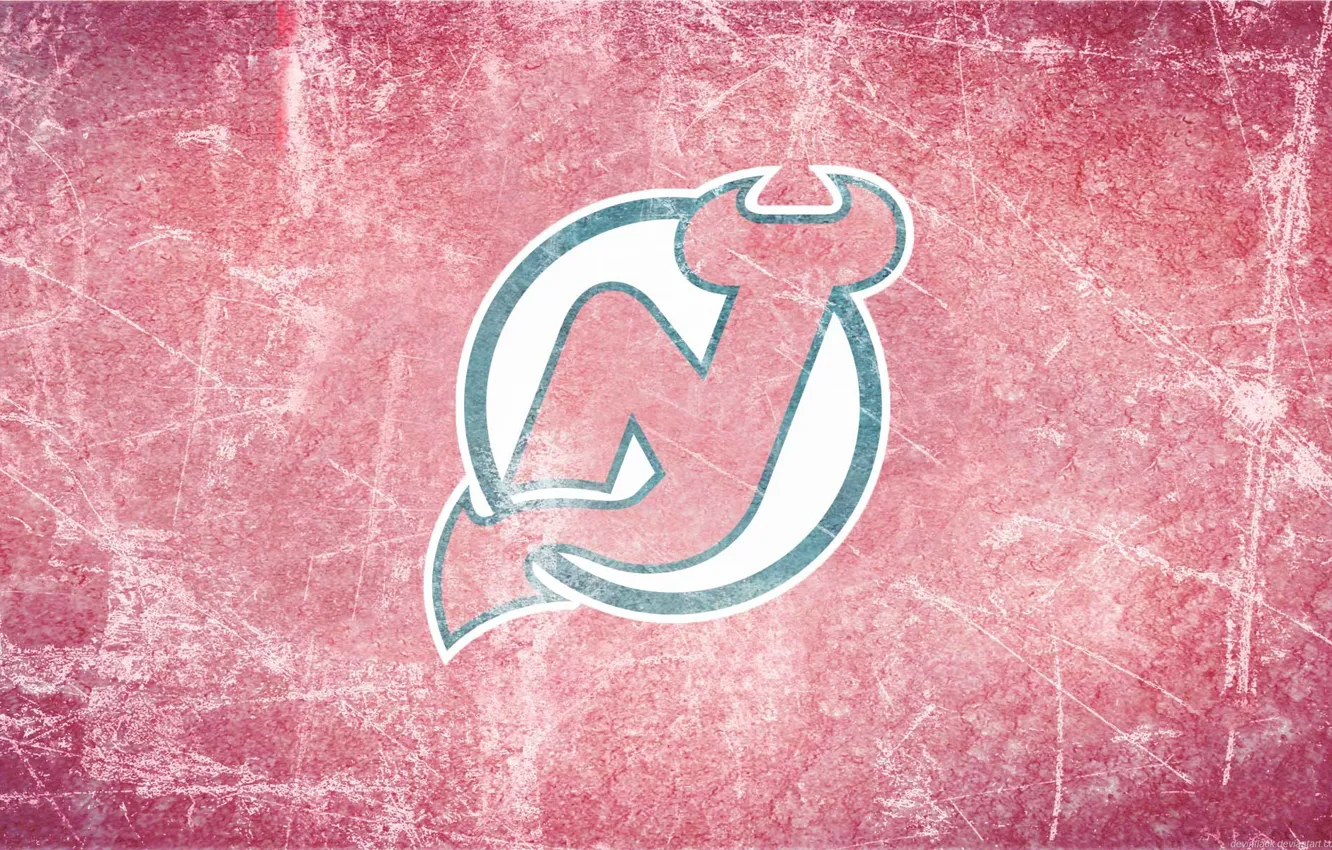 Фото обои лед, дьявол, NHL, НХЛ, New Jersey Devils, New Jersey, хоккейный клуб, Нью-Джерси Девилз