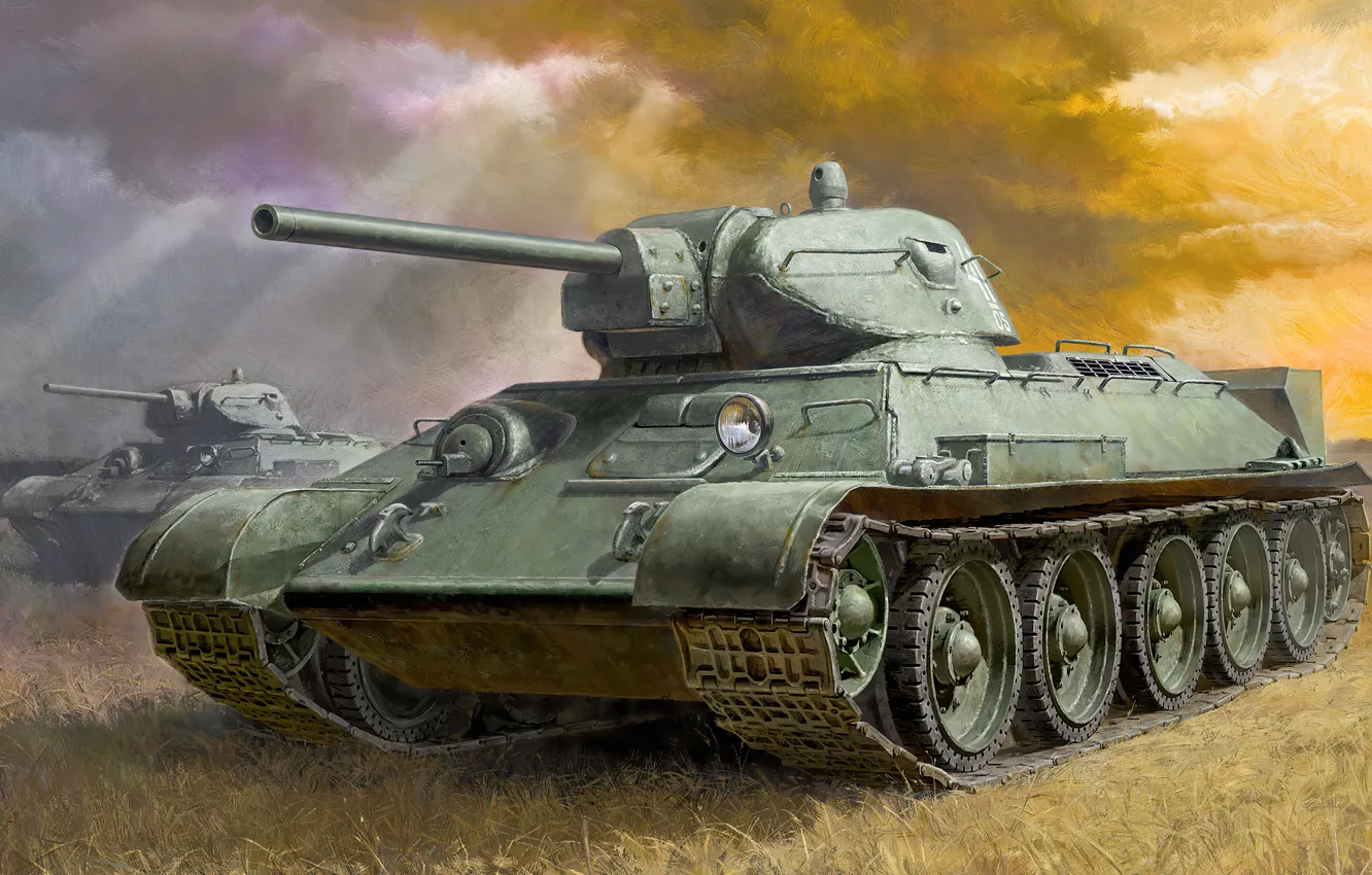 Фото обои танк, СССР, средний, T-34/76 Mod. 1941