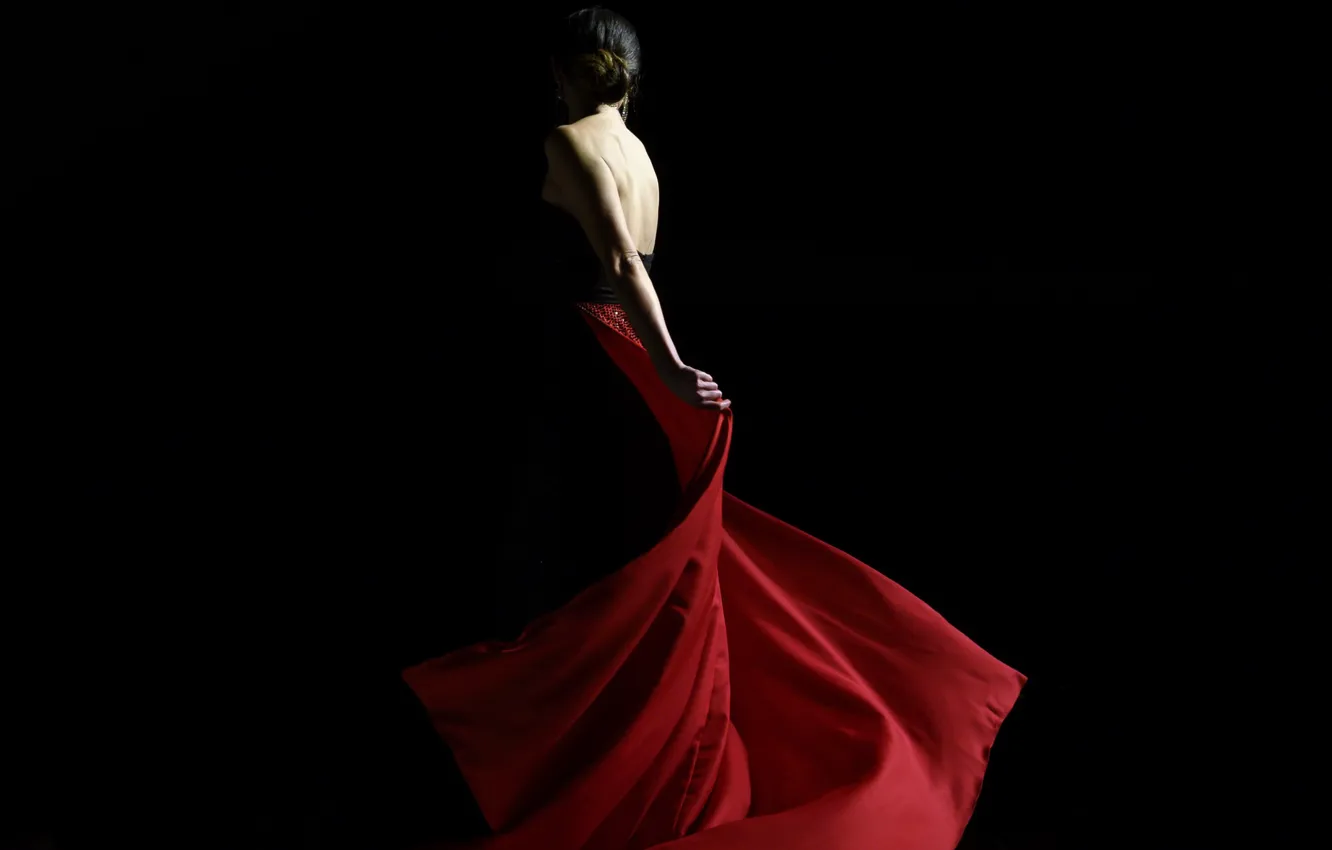 Фото обои девушка, поза, фон