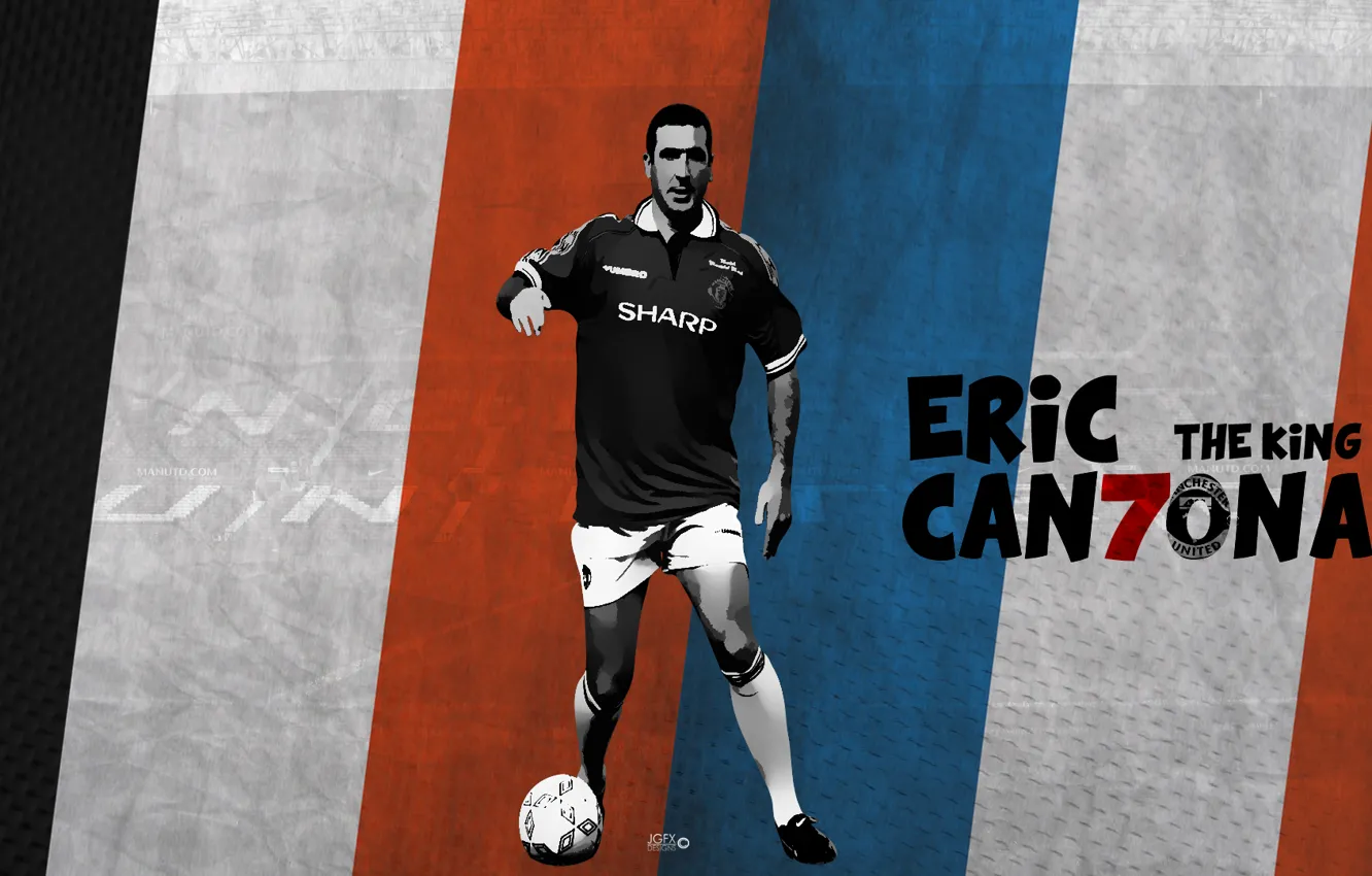 Фото обои Манчестер Юнайтед, Француз, Eric Cantona, Король Эрик