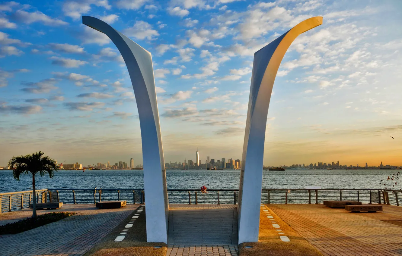 Фото обои Нью-Йорк, США, Статен-Айленд, Staten Island September 11 Memorial, Мемориал 11-го Сентября