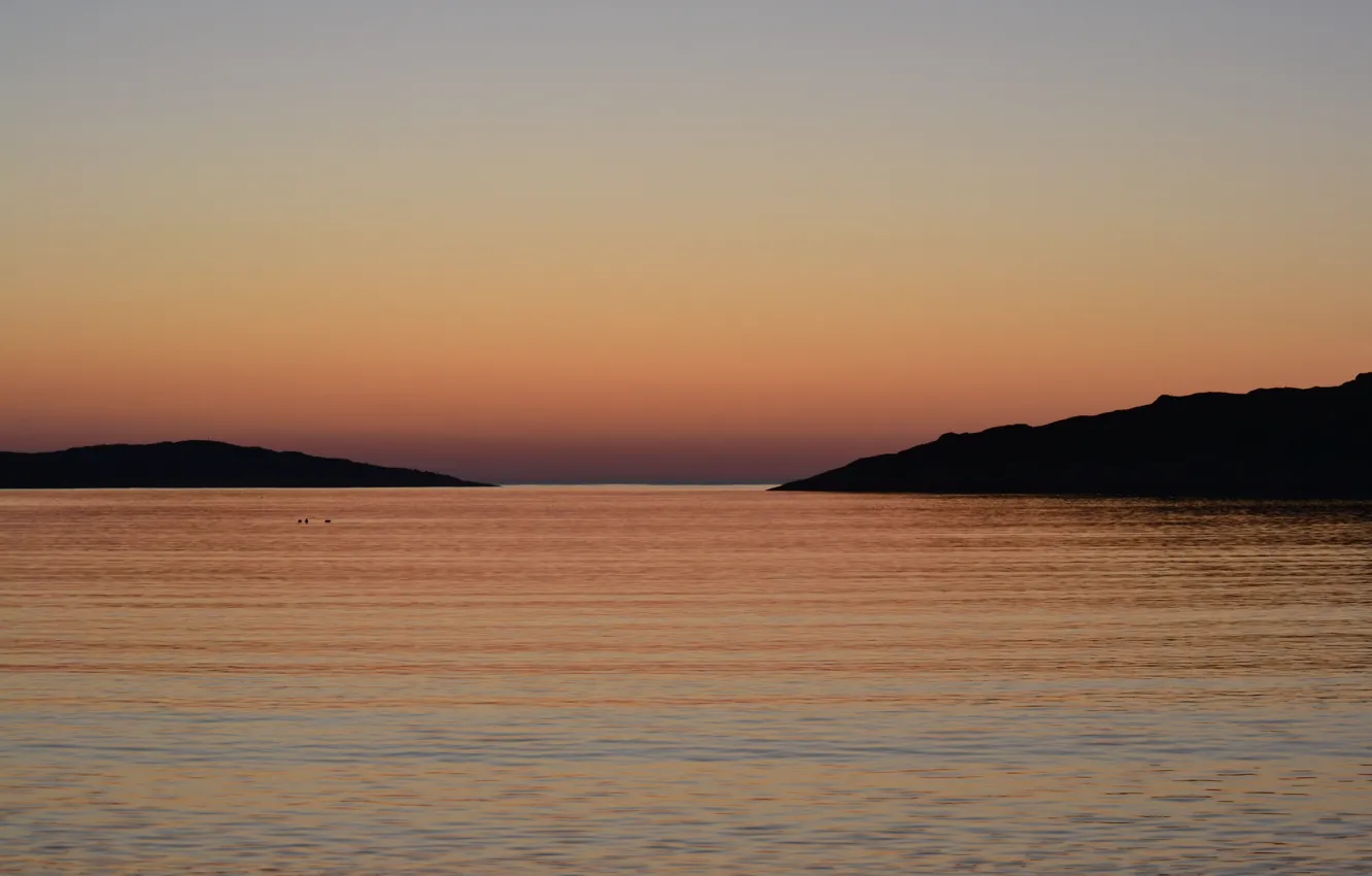 Фото обои море, закат, Август, Териберка