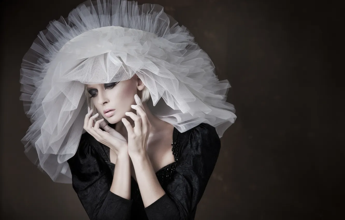 Фото обои girl, sexy, hat, beautiful