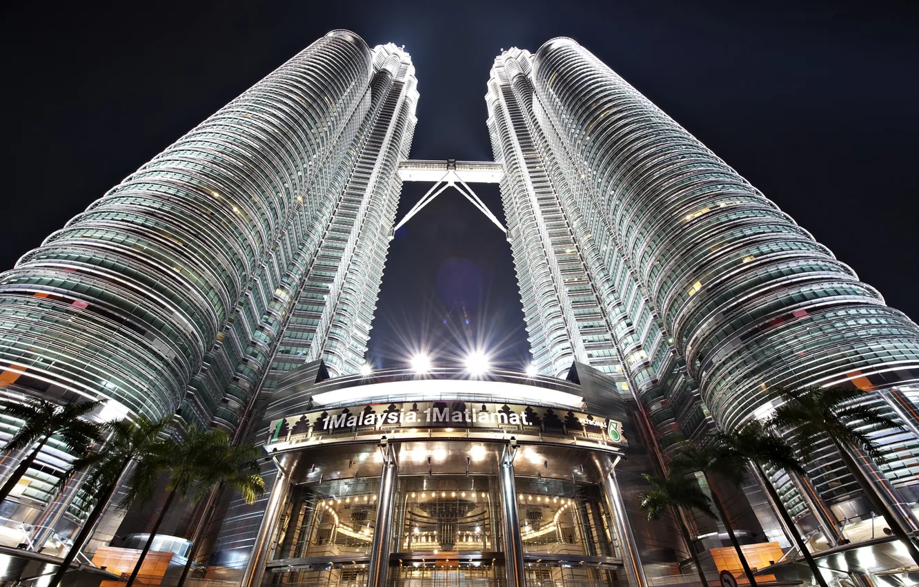 Фото обои небоскреб, башни, Малайзия, Куала-Лумпур, Петронас
