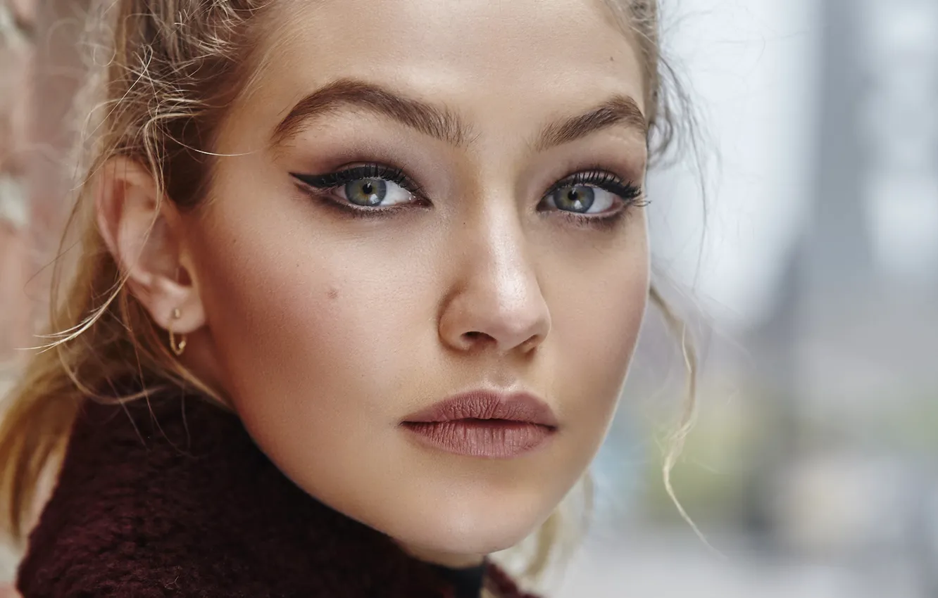 Фото обои взгляд, девушка, лицо, Gigi Hadid