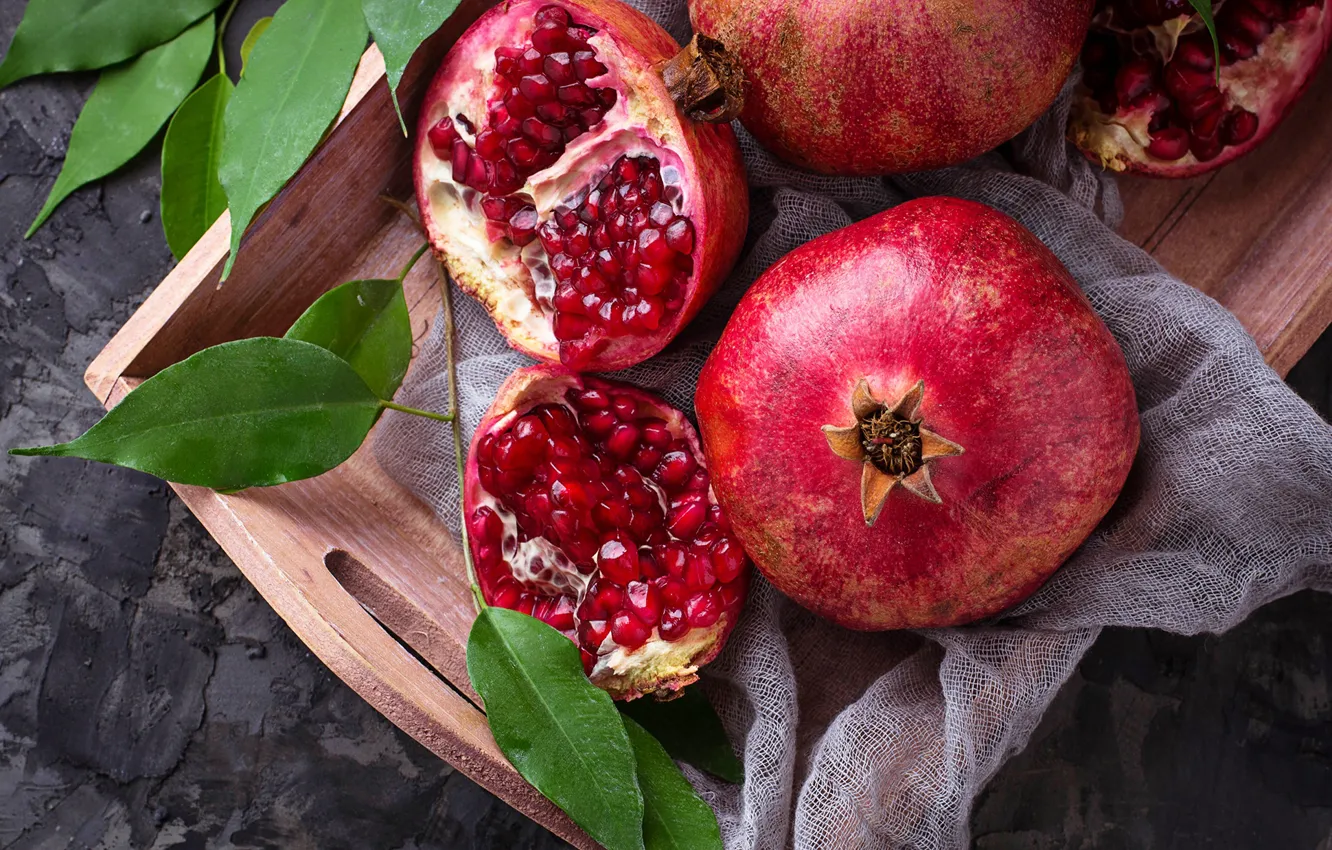 Фото обои зерна, гранат, Pomegranate