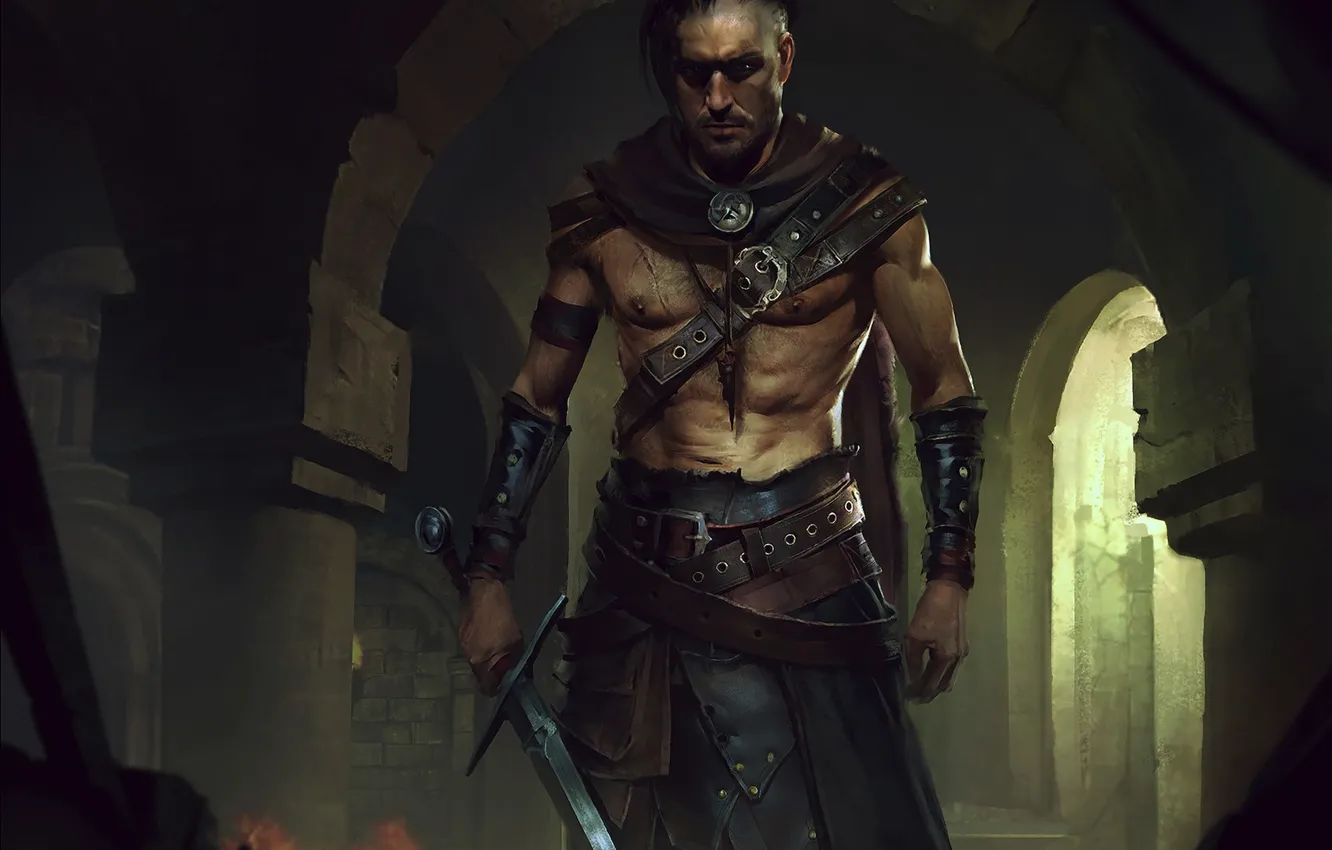 Фото обои игра, меч, воин, парень, The Elder Scrolls Legends