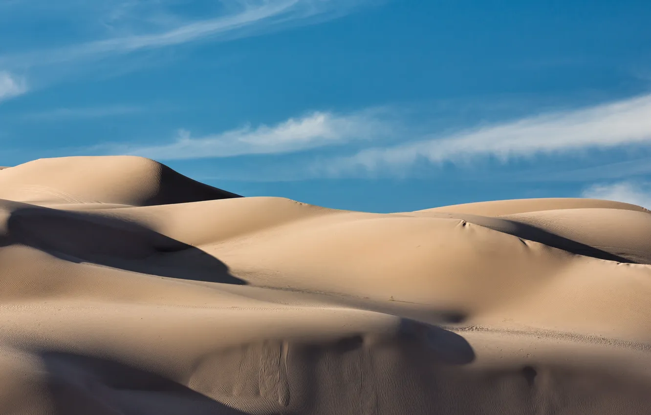 Фото обои песок, небо, пейзаж, пустыня