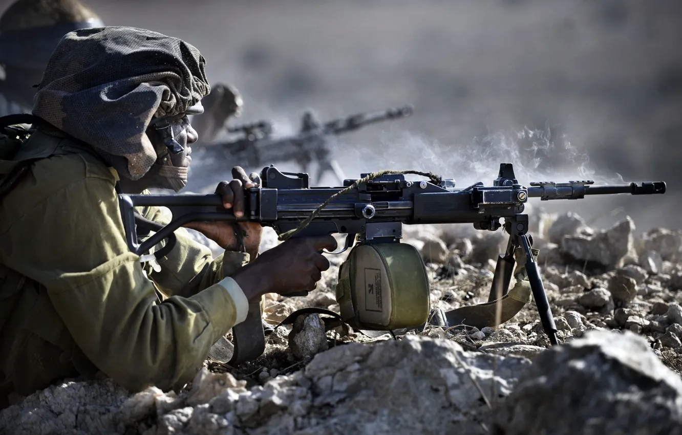 Фото обои армия, солдат, пулемет, Израиль, Israel Defence Force, Israel, Цахал, IDF
