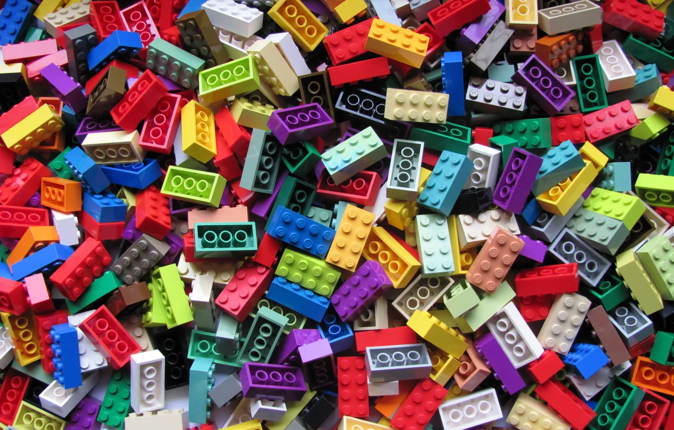 Фото обои Lego, brick, special colors