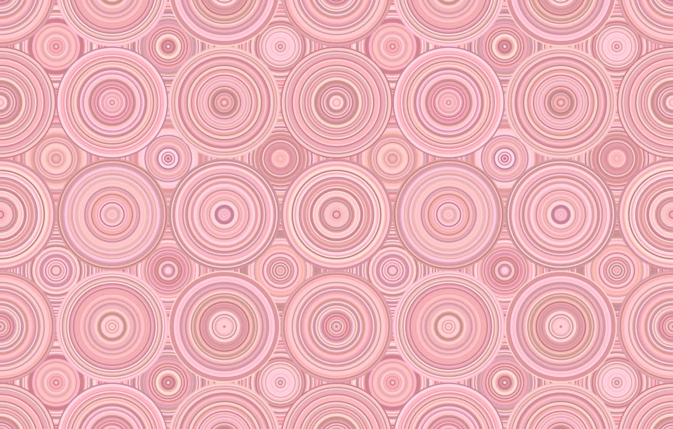 Фото обои круги, абстракция, фон, розовый, геометрия