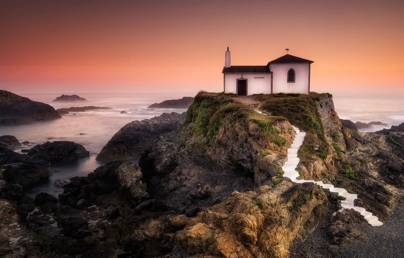 Фото обои море, берег, Spain, Galicia, Sta Eulalia
