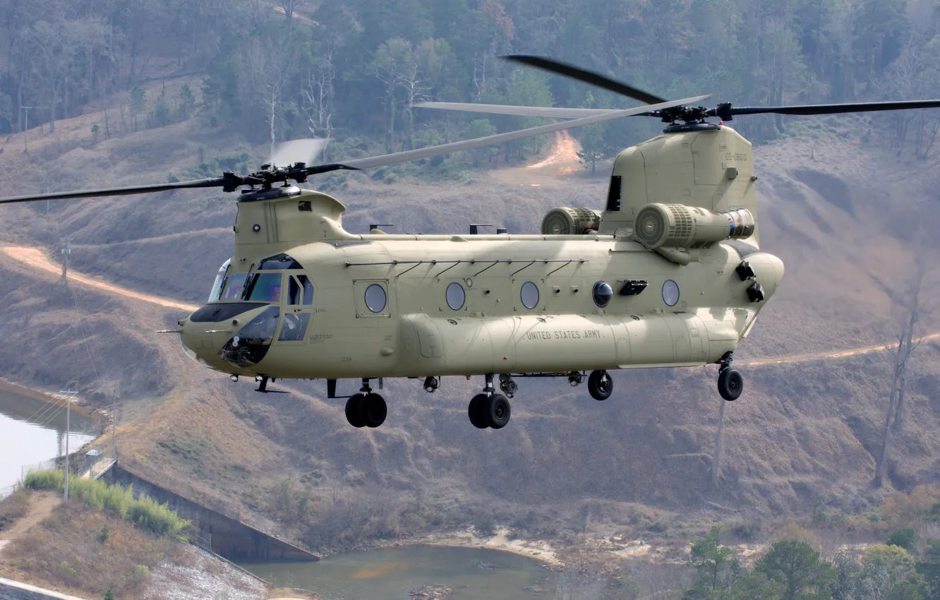 Фото обои вертолет, Boeing, US Army, Chinook