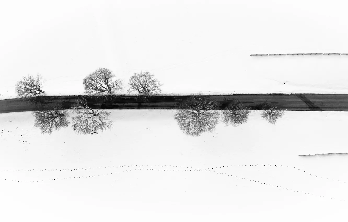 Фото обои зима, дорога, Fargo