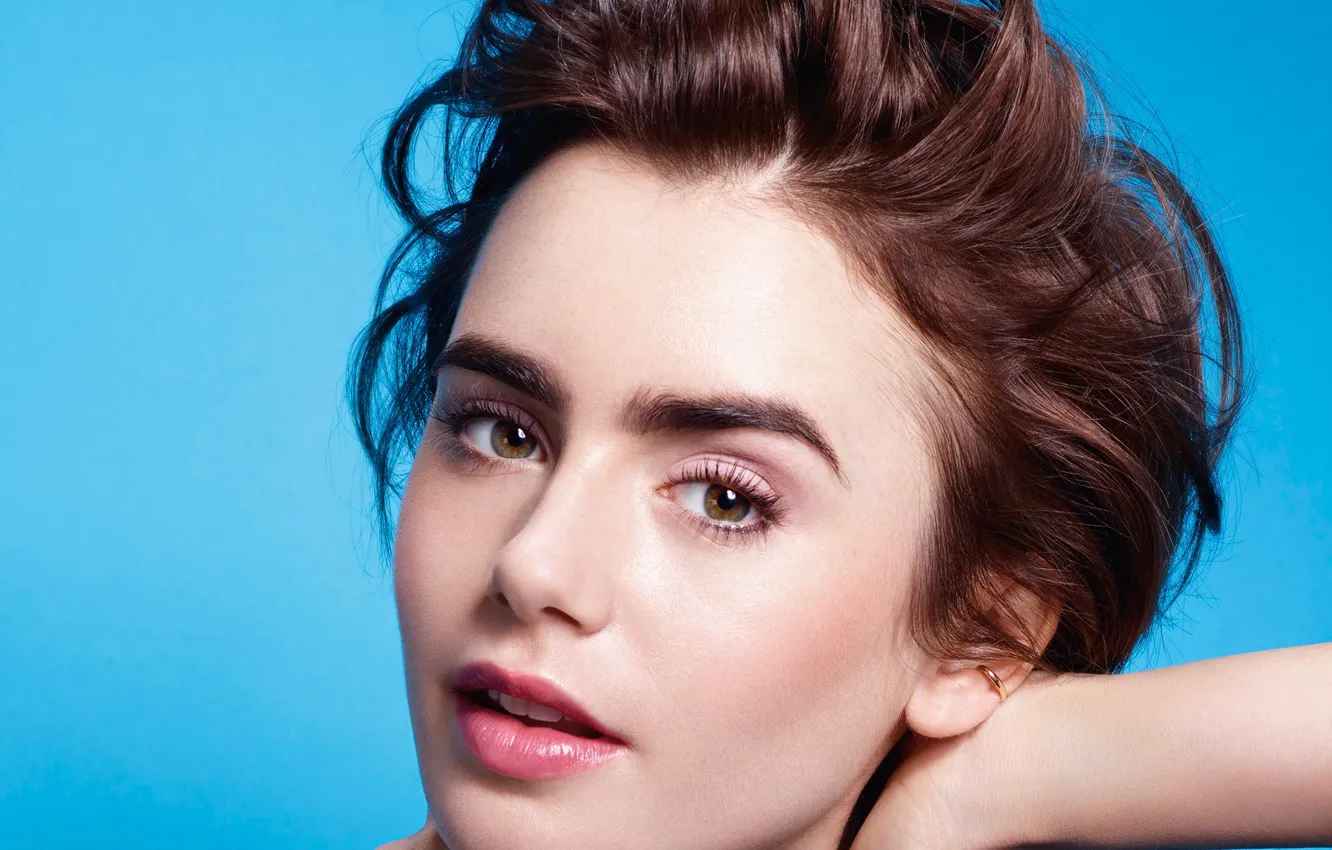Фото обои портрет, актриса, Lily Collins