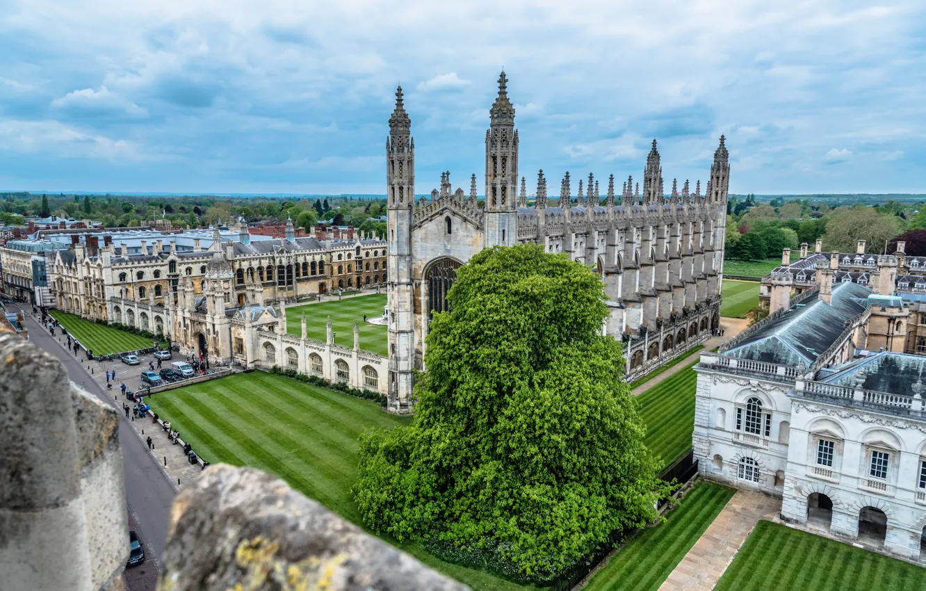 Фото обои Англия, Cambridge, университет, колледж, King's College