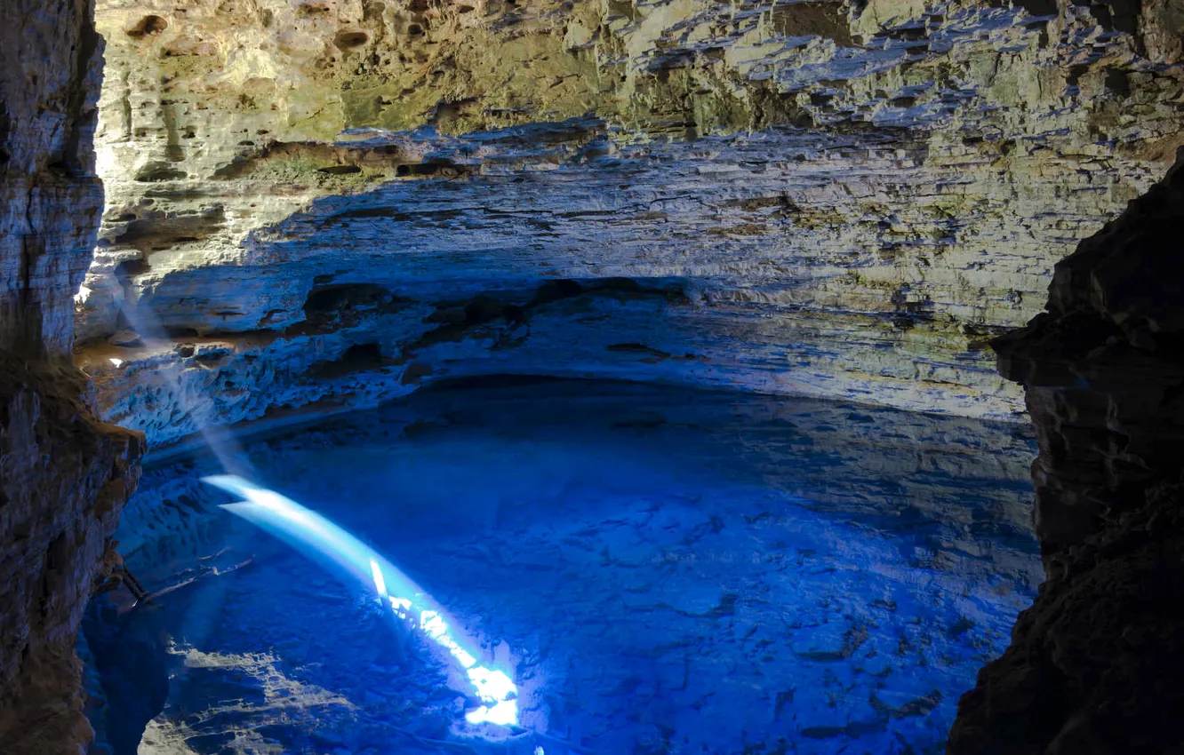 Фото обои пещера, Бразилия, грот, штат Баия, национальный парк Шапада-Диамантина