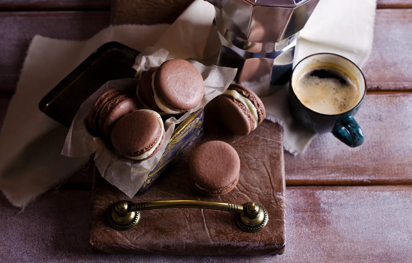 Фото обои кофе, печенье, чашка, крем, десерт, выпечка, coffee cup, cookies