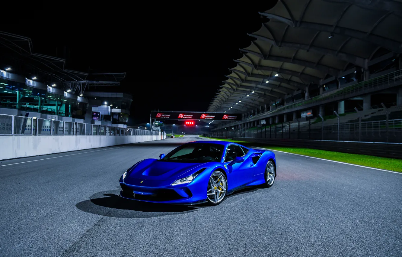 Фото обои Ferrari, суперкар, гоночный трек, 2019, Tributo, Ferrari F8