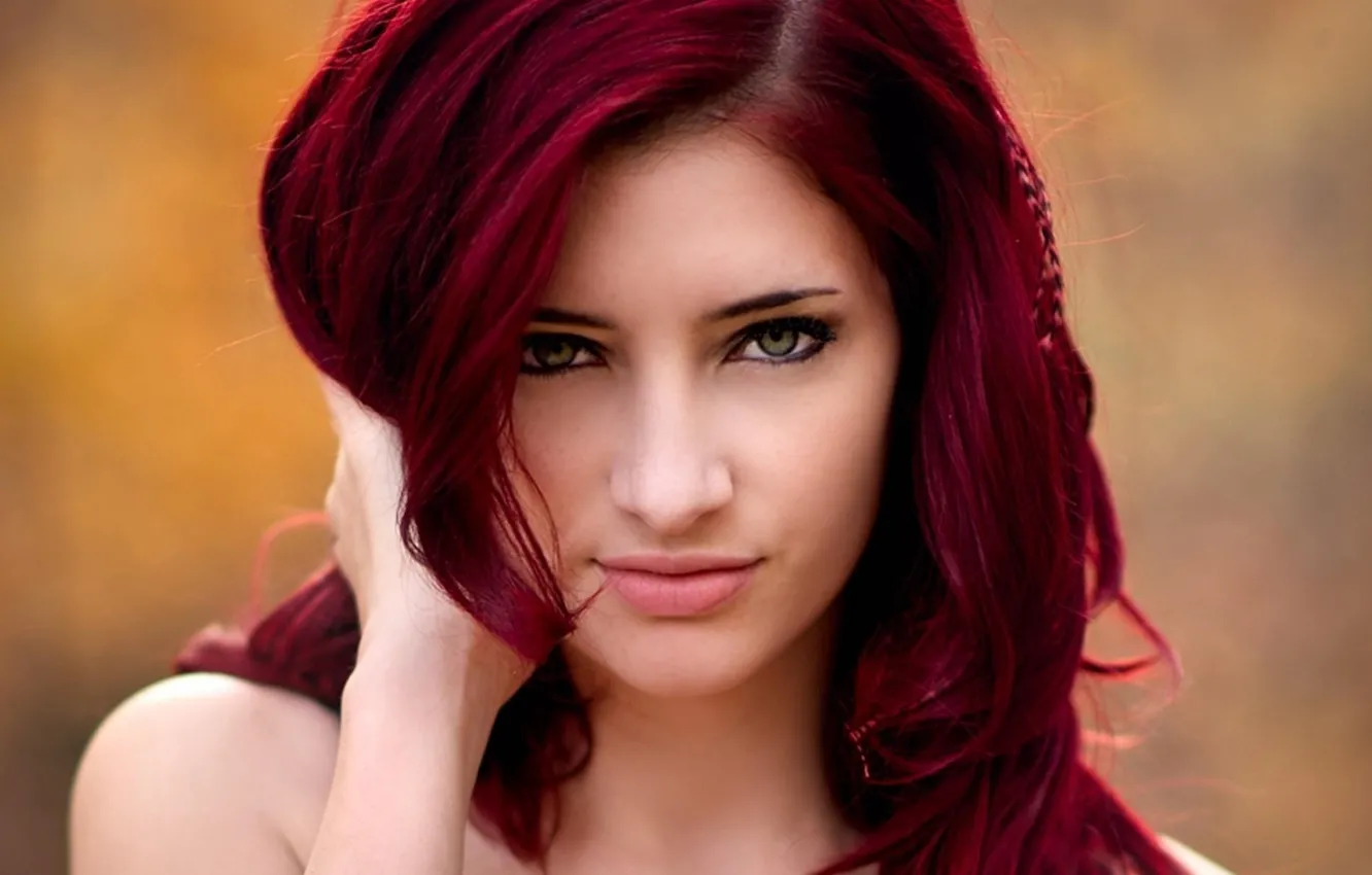 Фото обои взгляд, модель, волосы, рыжая, eyes, beautiful, face, redhead