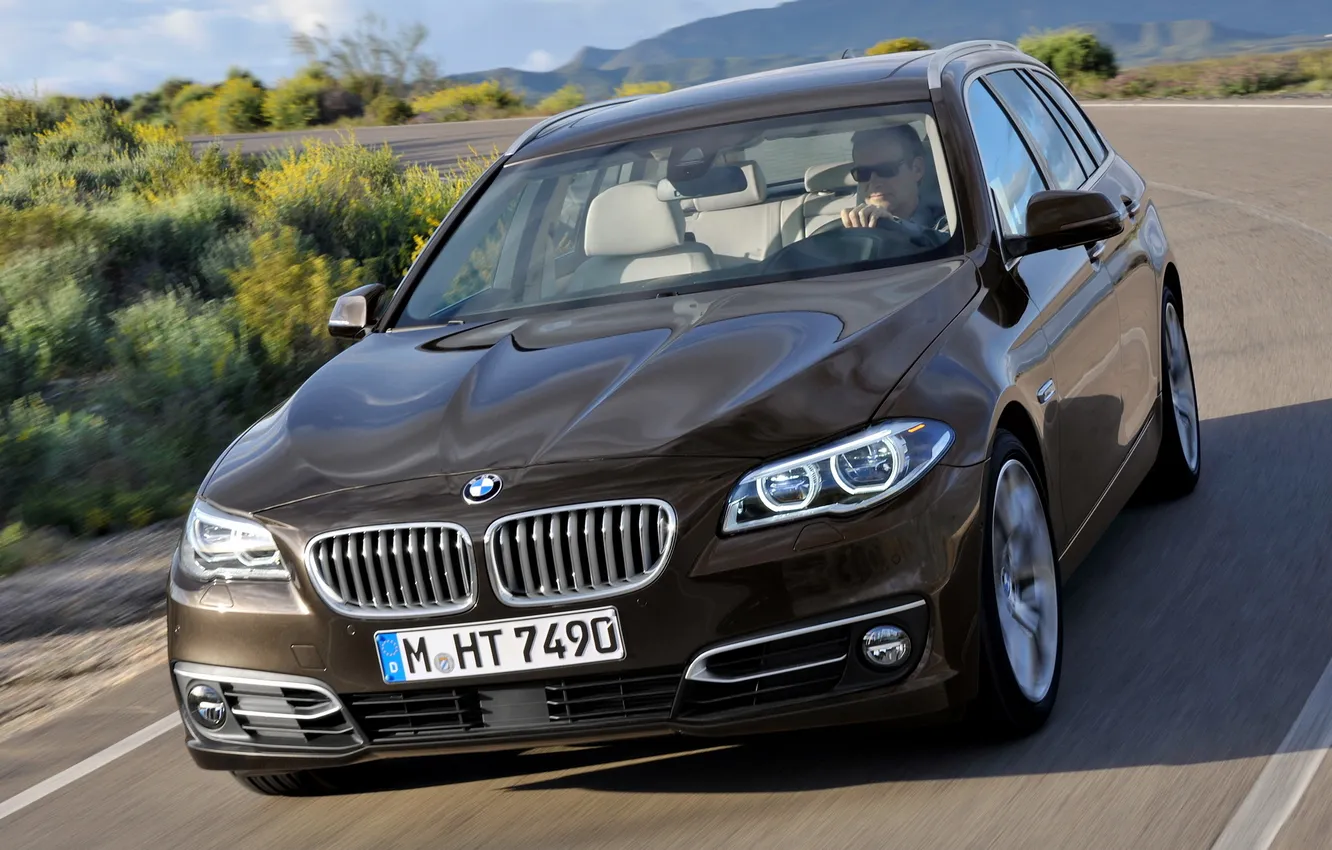 Фото обои бмв, BMW, автомобиль, передок, xDrive, Touring, Modern Line, 530d