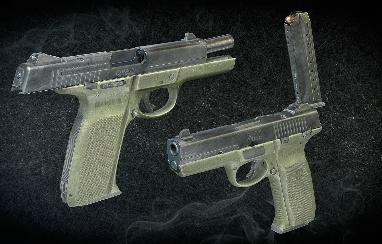 Фото обои США, самозарядный пистолет, Ruger SR9