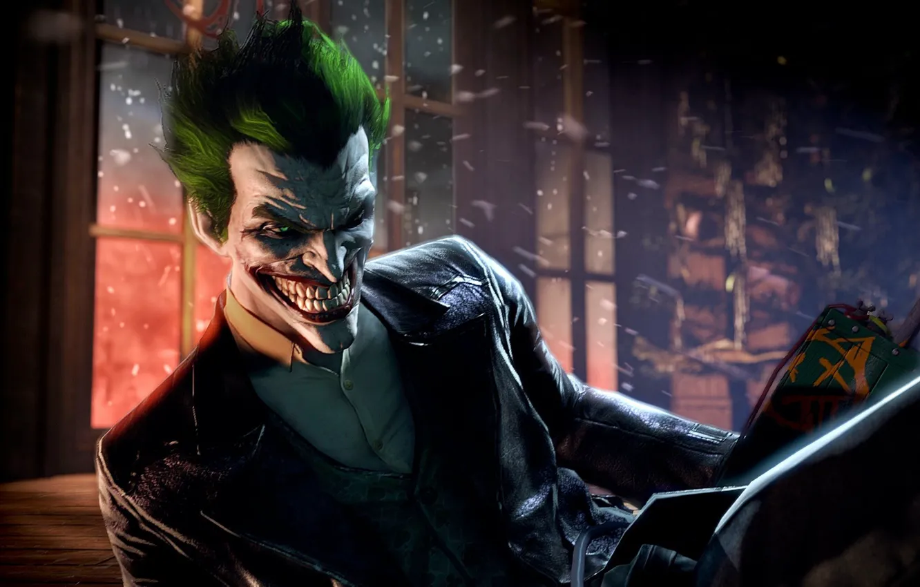 Фото обои джокер, Joker, Batman Arkham Origins, Warner Bros