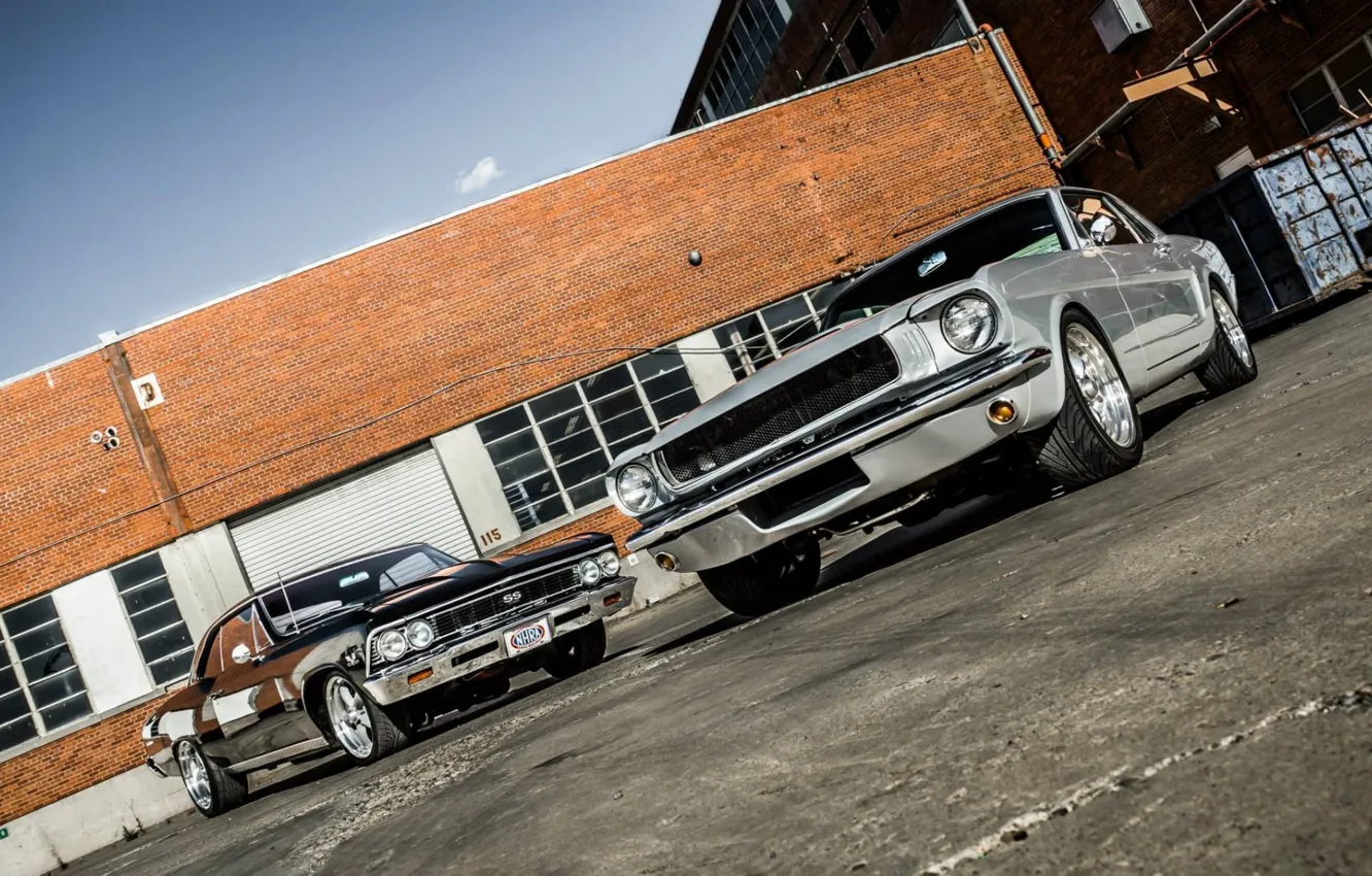 Фото обои Ford Mustang, Cars, Chevy, Chevelle