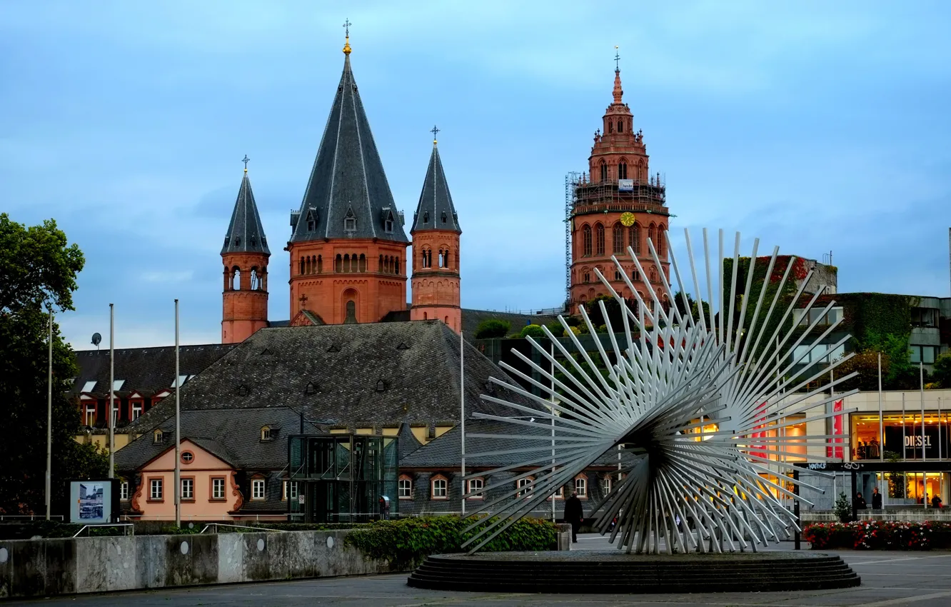 Фото обои Германия, собор, Mainz, Mainz Cathedral