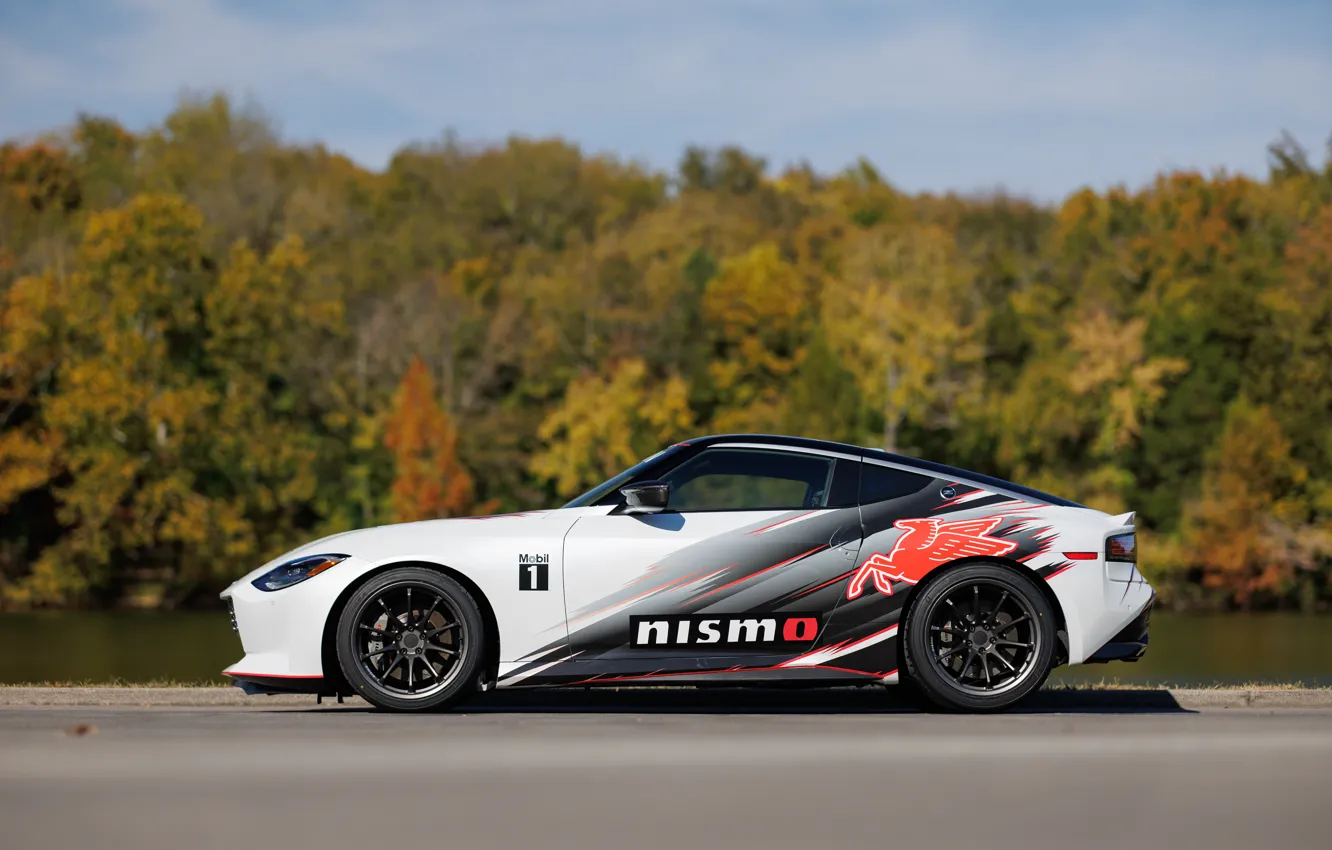 Фото обои Nissan, Side, Road, Nismo, Forest, Nissan Z