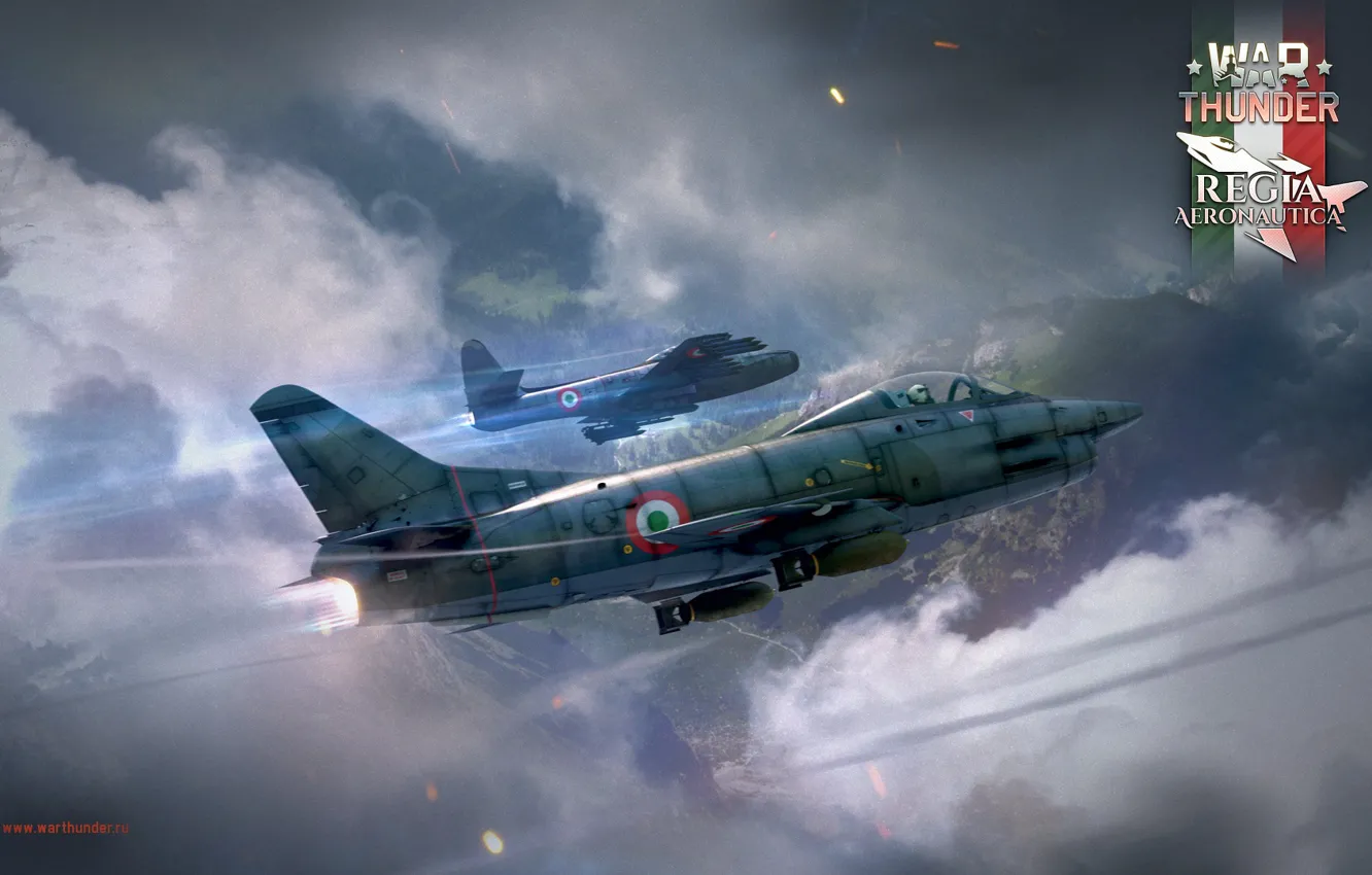 Фото обои Италия, Истребители, War Thunder, Regia Aeronautica, Итальянский лёгкий истребитель, Fiat G.91