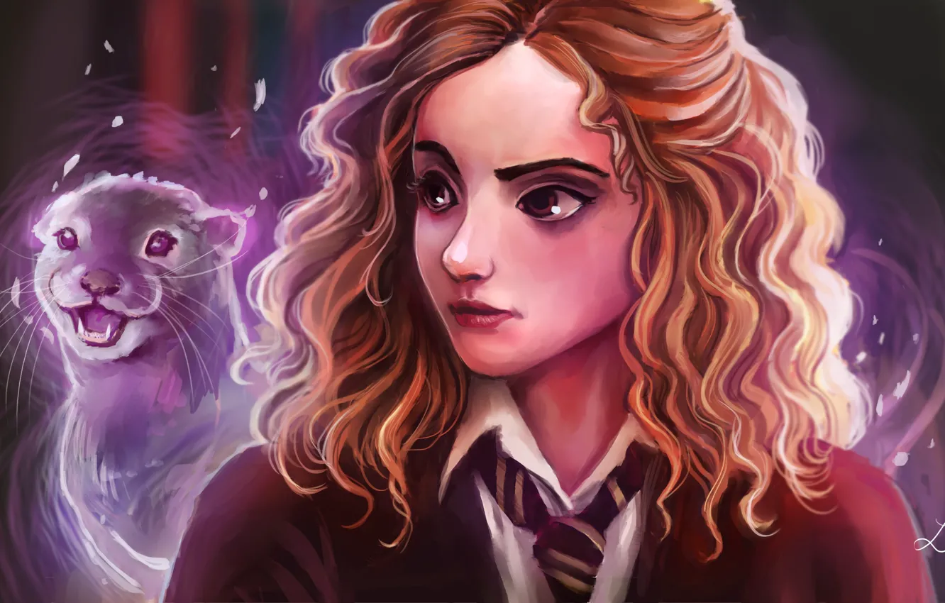 Фото обои арт, Harry Potter, Hermione Granger, by Ludmila-Cera-Foce
