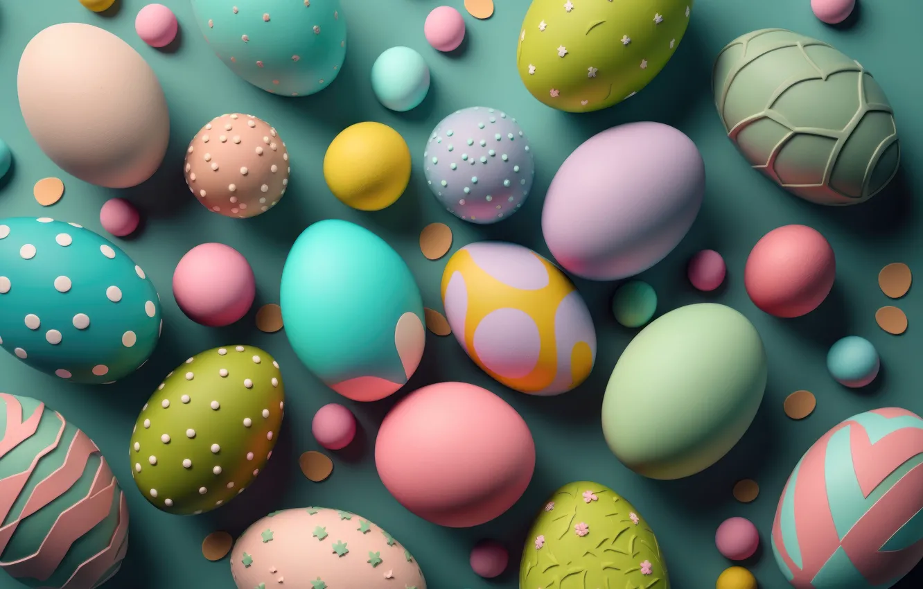 Фото обои фон, яйца, colorful, Пасха, happy, background, Easter, eggs. 