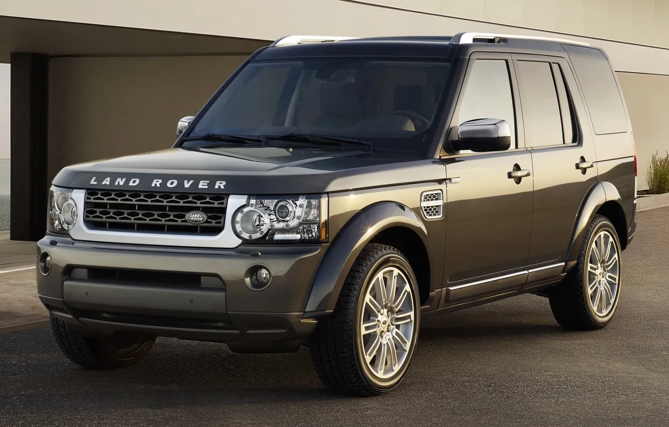 Фото обои фон, фары, джип, внедорожник, Land Rover, диски, передок, Лэнд Ровер