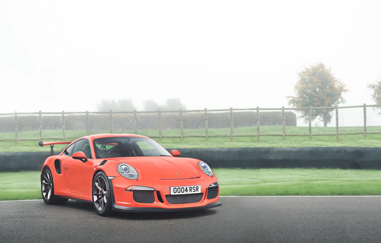 Фото обои 911, Porsche, Red, GT3, 2015