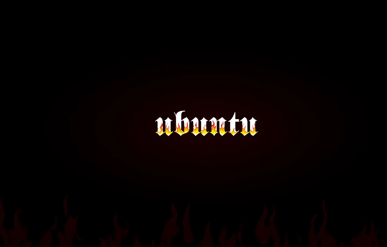 Фото обои fire, flame, ubuntu