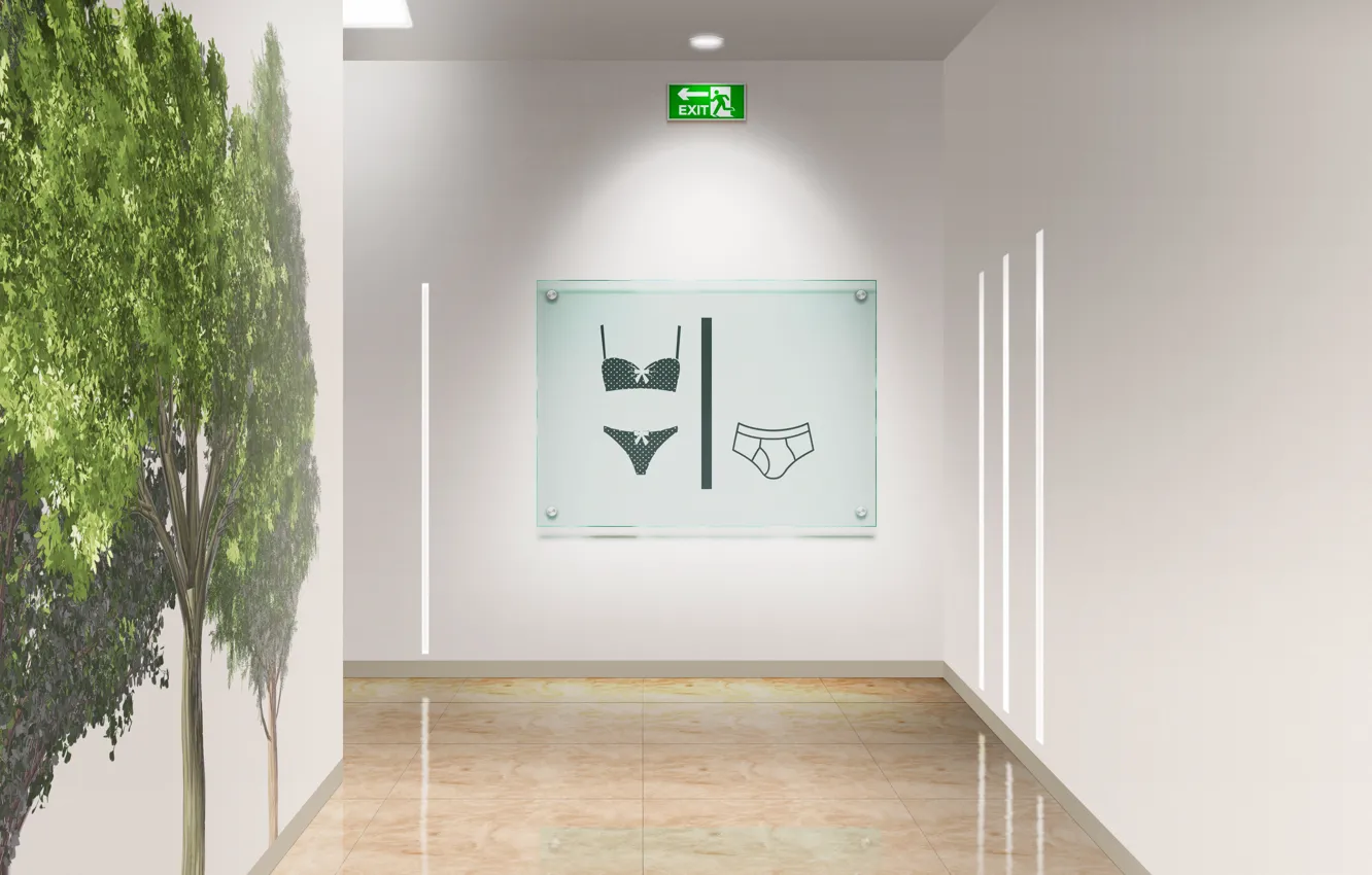 Фото обои sign, public restroom, toilet sign