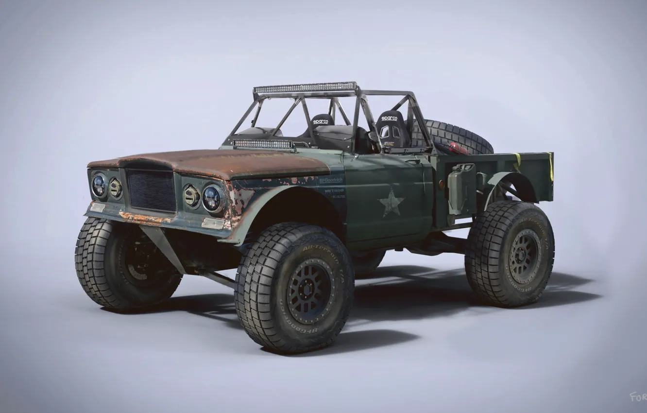Фото обои автомобиль, Trophy Rat, Jeep 715