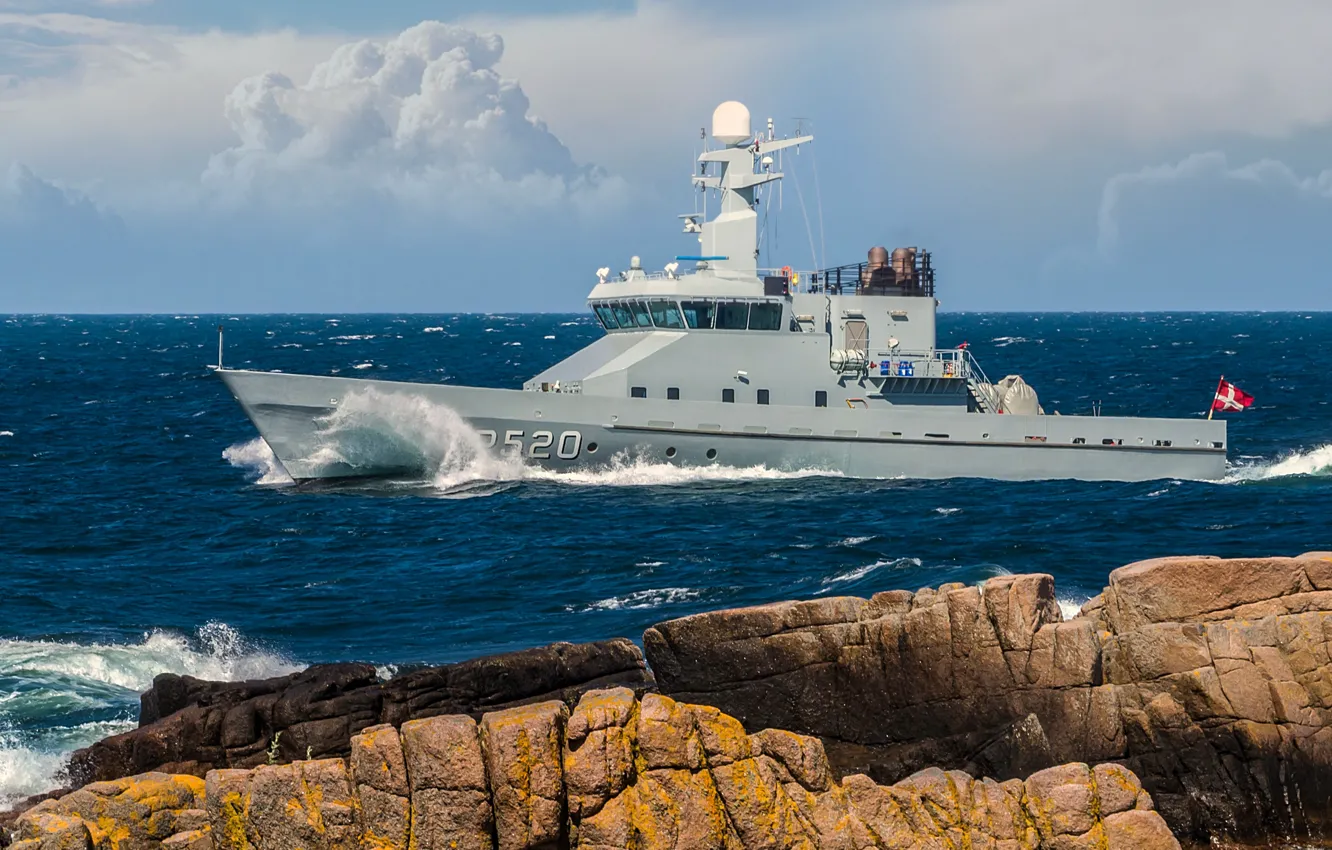 Фото обои корабль, патрульный, ВМС Дании, HDMS Diana