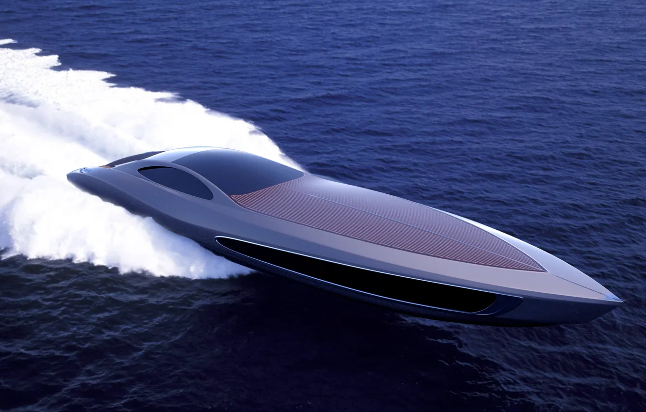 Фото обои пена, океан, быстрая, Gray Design, супер яхта, Standart Craft 122